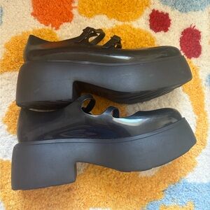 Melissa Farrah black Platform Mary Jane Shoes
